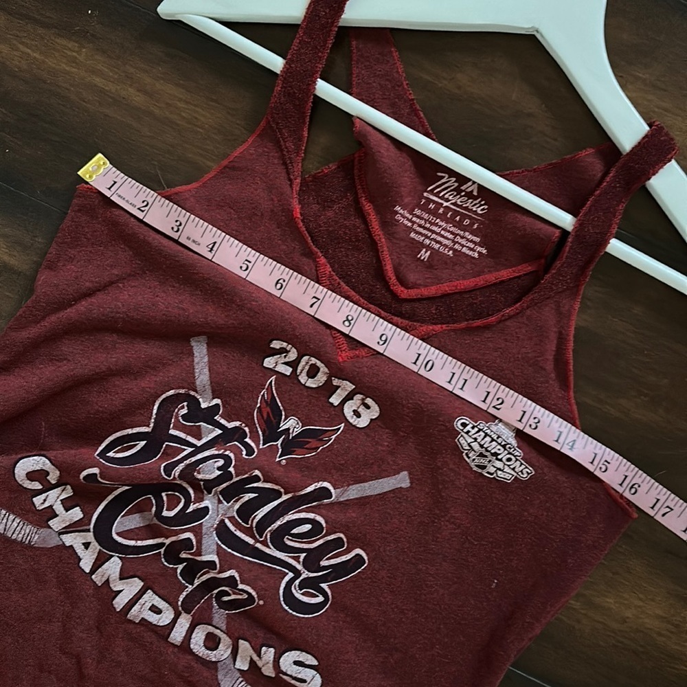 Washington Capitals 2018 Stanley Cup Champions Tank Top M Majestic Threads NHL - Picture 7 of 8